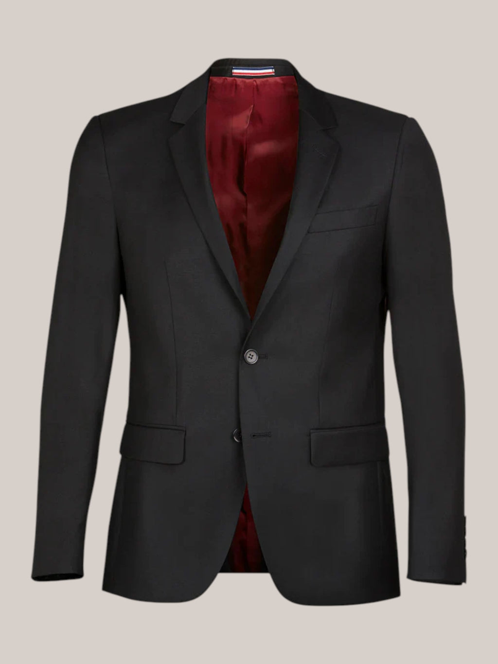 Black Notch Lapel 2 Button Suit