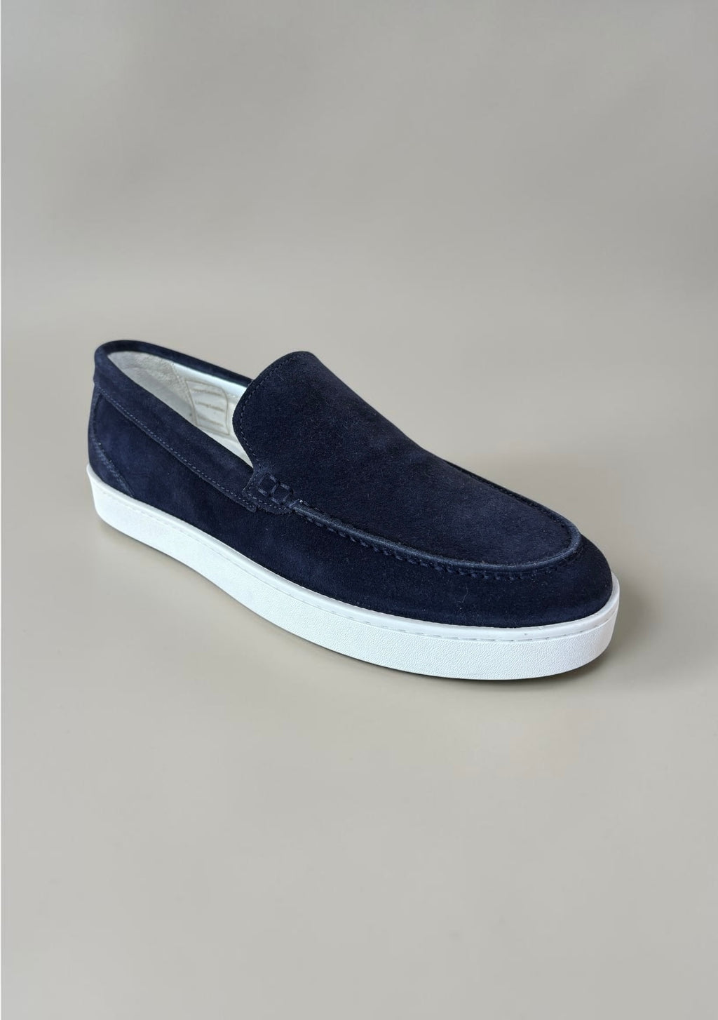 Suede Sneaker Loafers in Navy