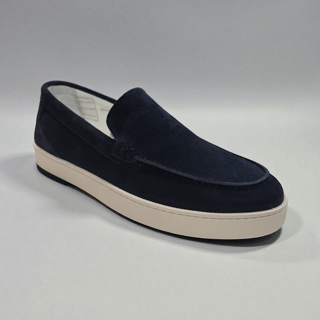 Allebasi Suede Sneaker Loafers in Navy