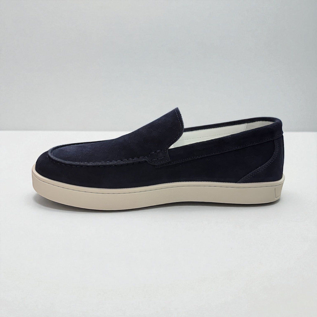 Allebasi Suede Sneaker Loafers in Navy