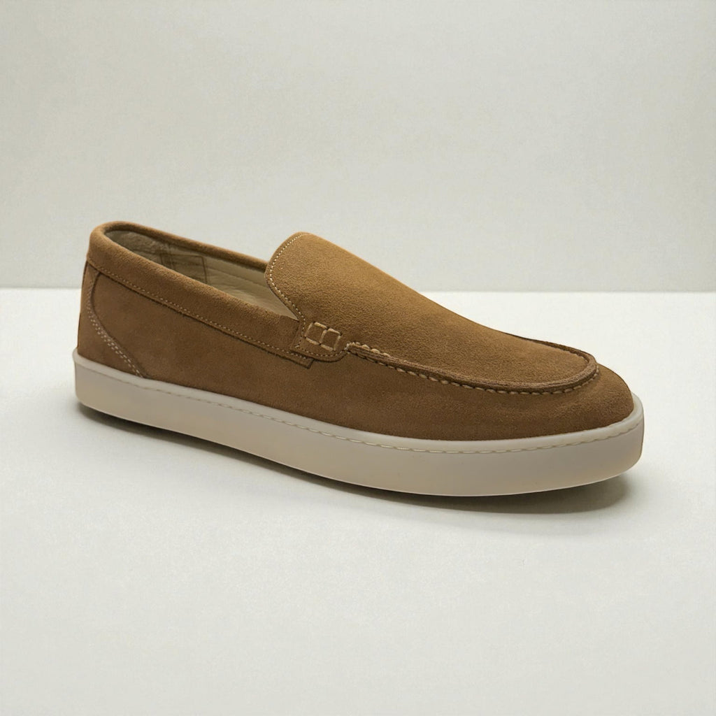 Allebasi Suede Sneaker Loafers in Sigarro