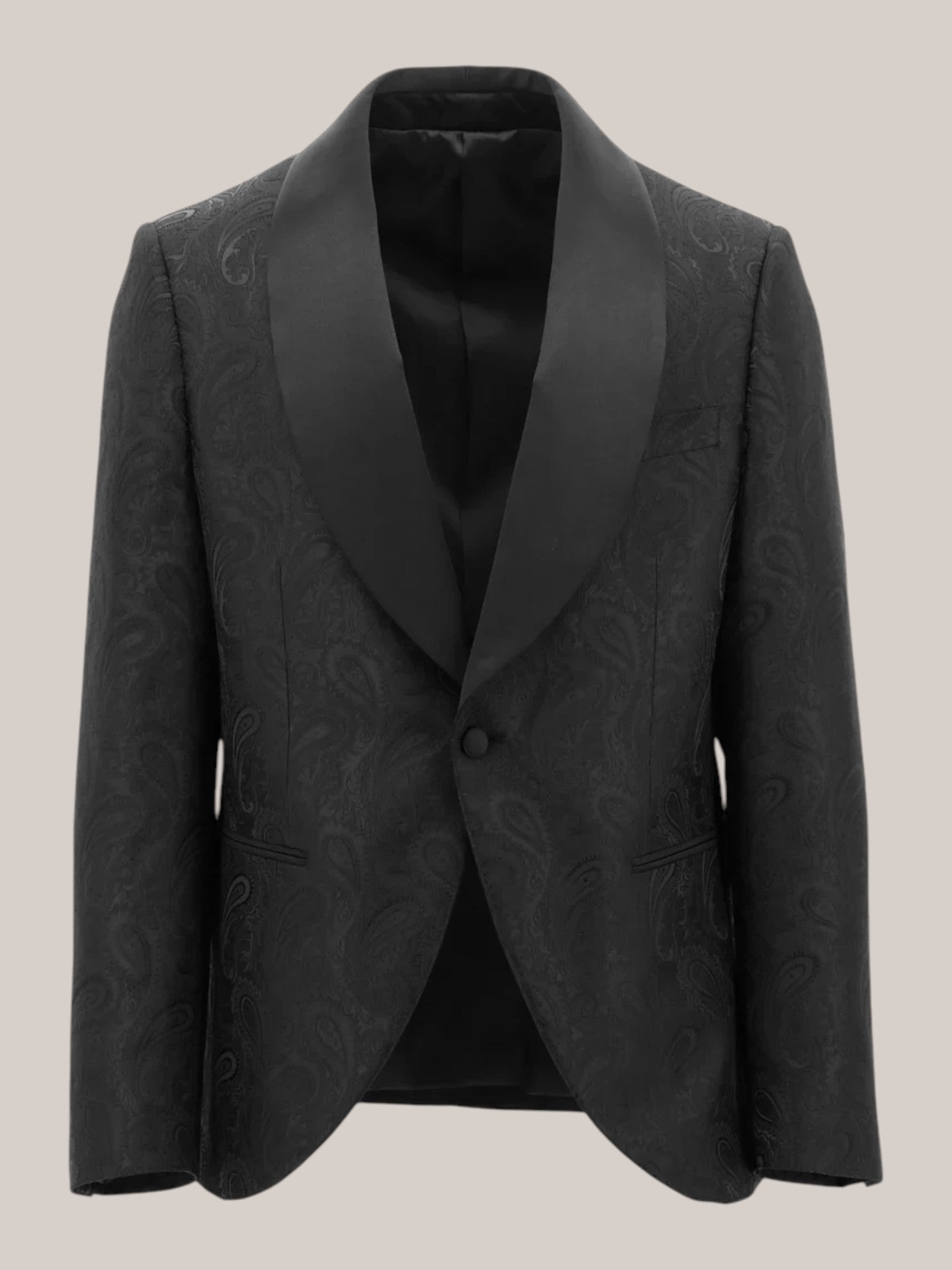 Black Paisley Shawl Lapel Dinner Jacket