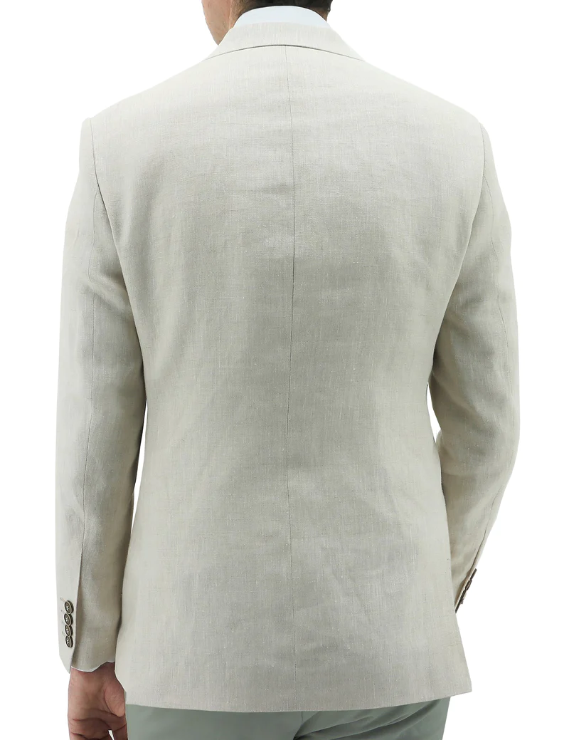Allebasi Beige Linen Sports Jacket