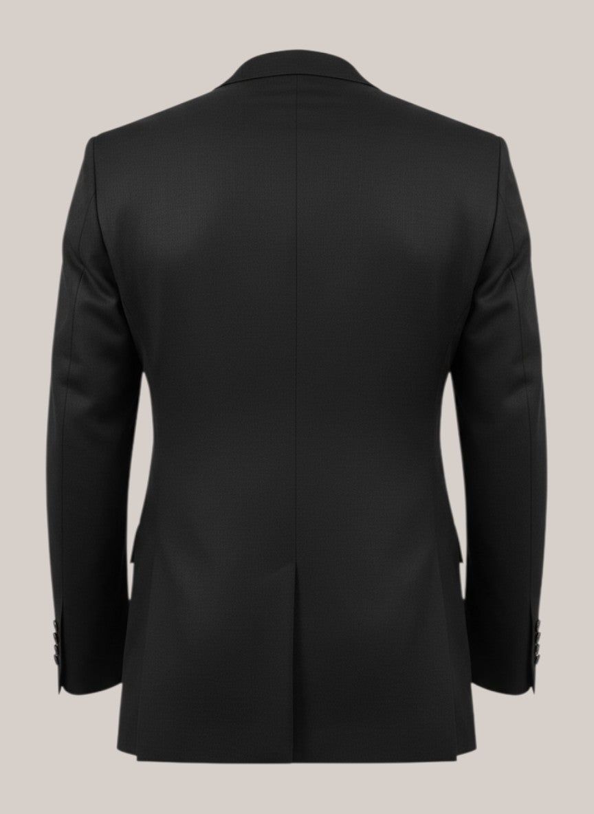 Black Notch Lapel 2 Button Suit