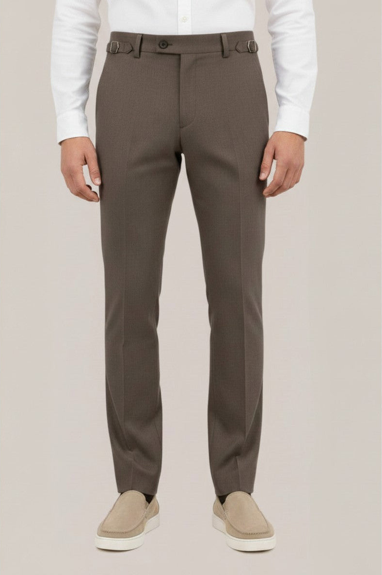 Brown French Linen Trouser