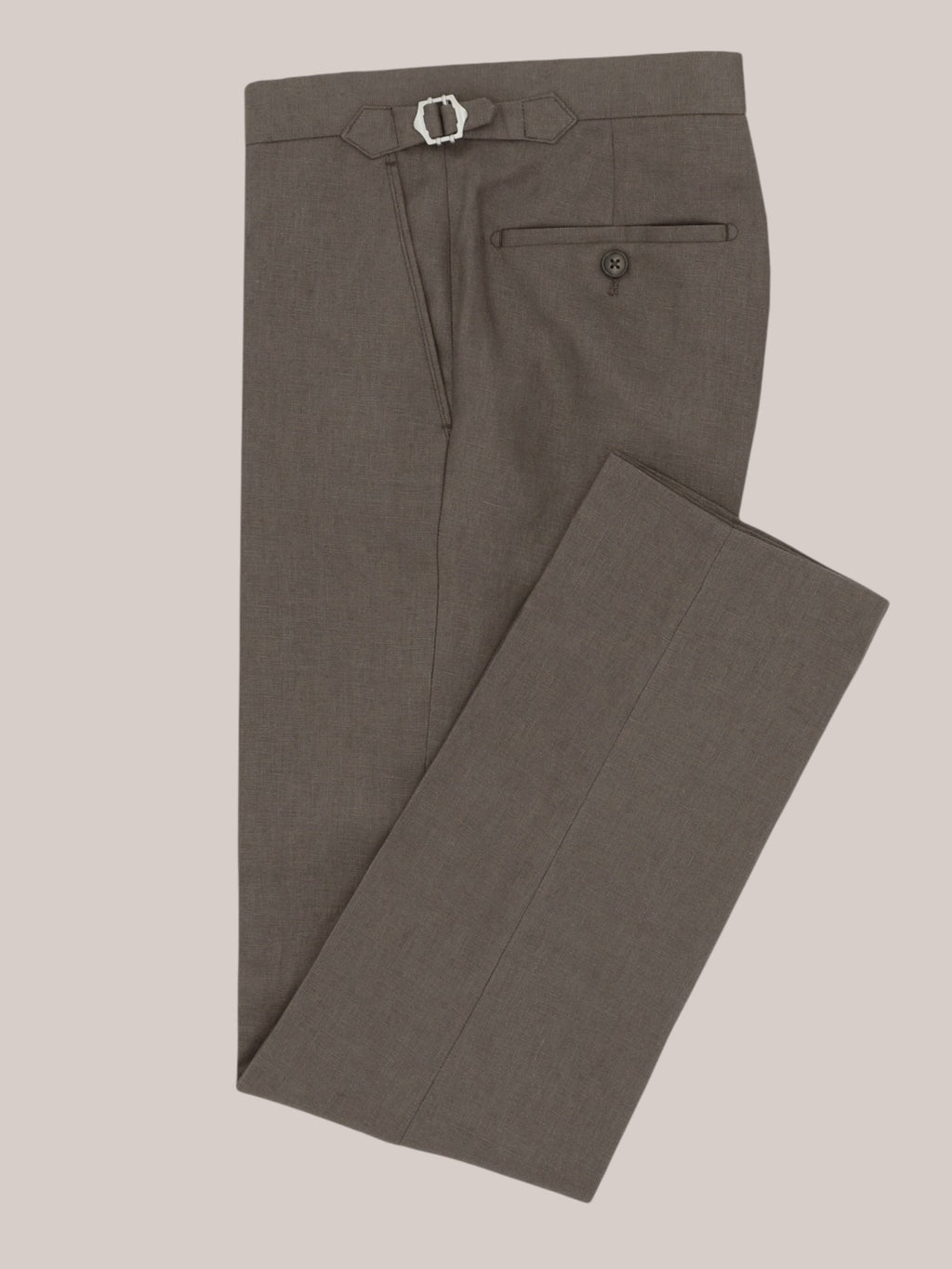 Brown French Linen Trouser