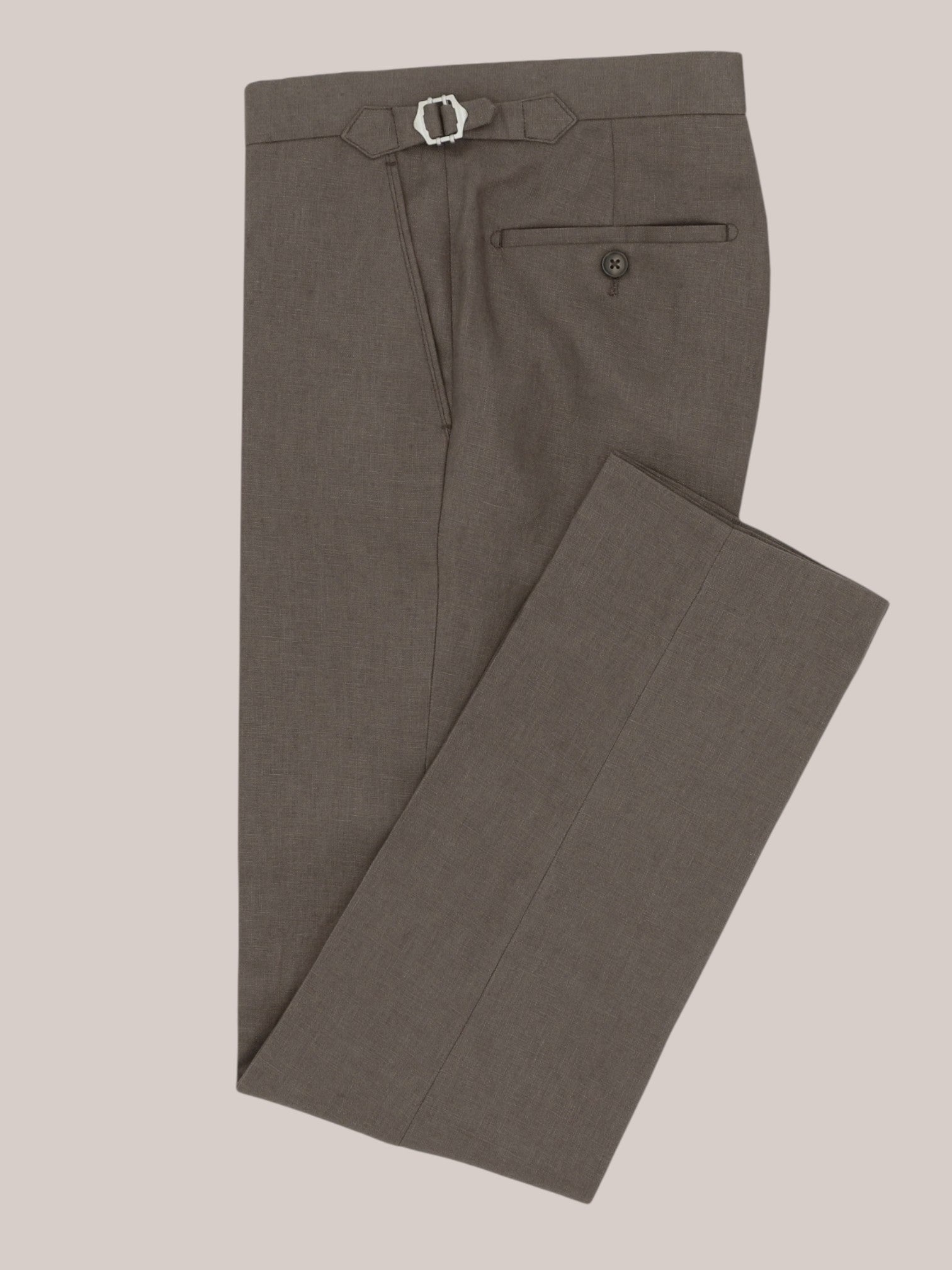 Brown French Linen Trouser