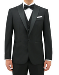 Allebasi Black Peak Lapel Dinner Suit