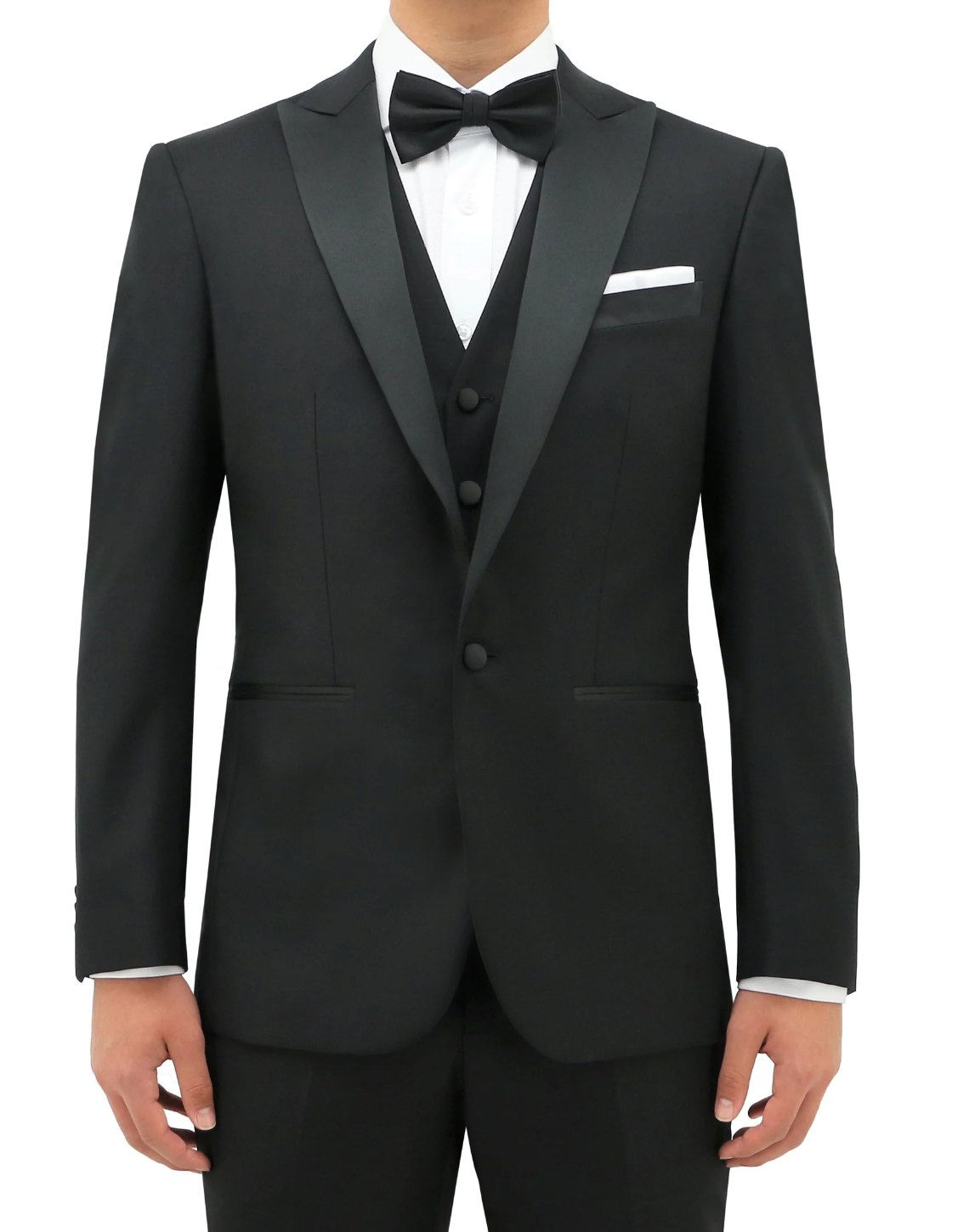 Allebasi Black Peak Lapel Dinner Suit