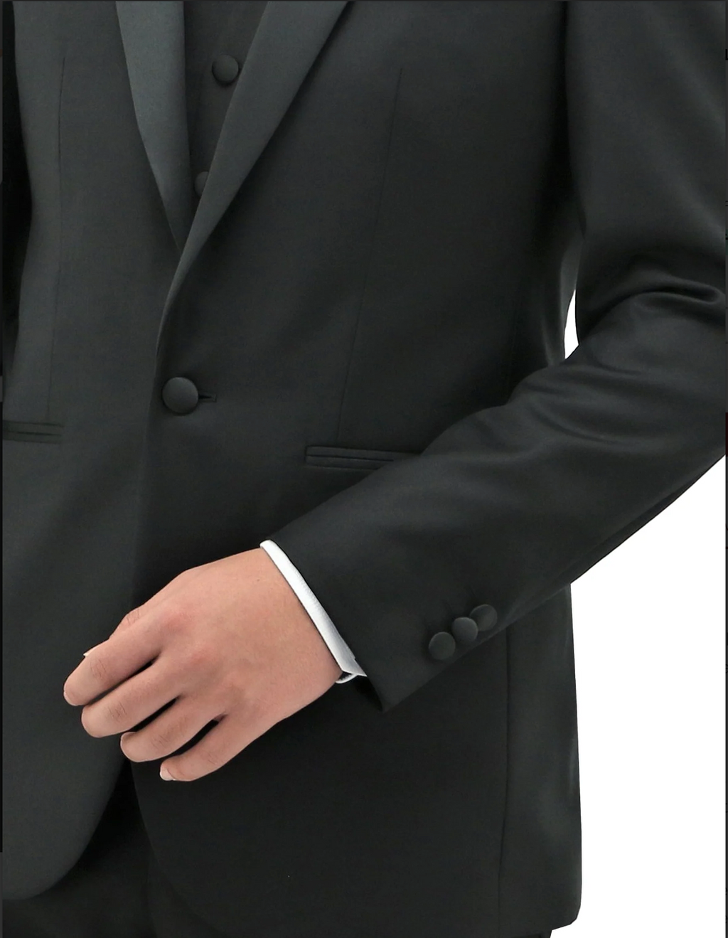 Allebasi Black Peak Lapel Dinner Suit