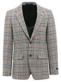 Allebasi Chequered Black, Brown and Beige Sports Jacket