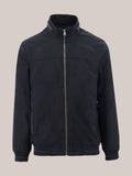 Navy Microsuede Jacket