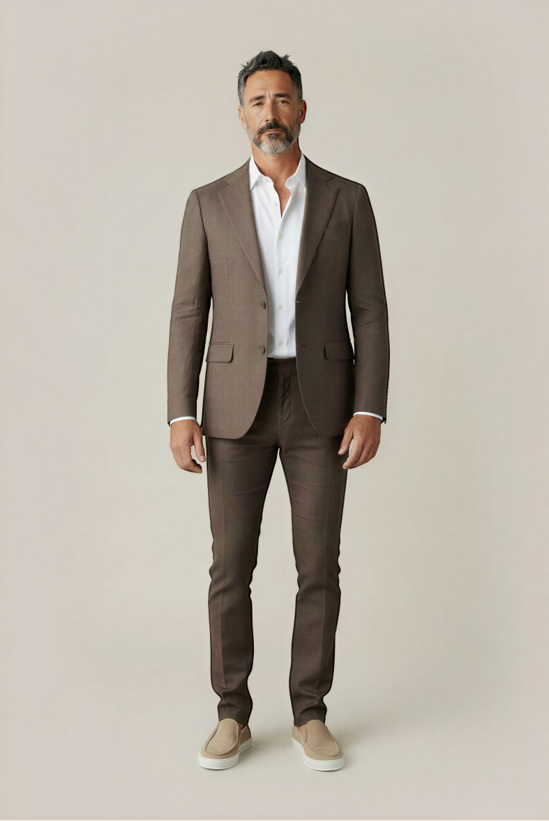 Brown French Linen Jacket