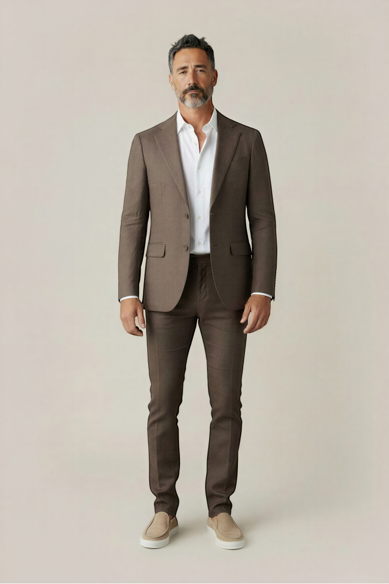 Brown French Linen Trouser