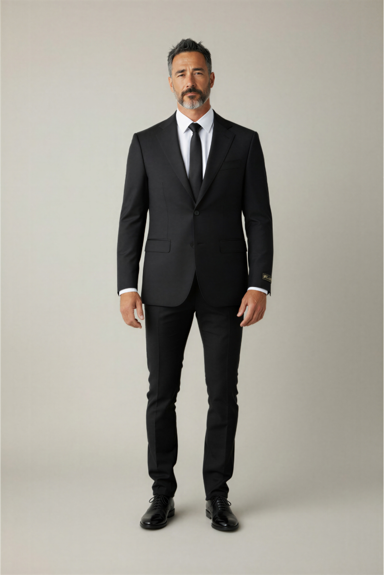 Black Super 150'S Suit
