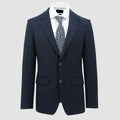 Allebasi Navy Chequered Two Piece Suit